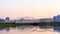 Panorama of the Ishim River, Sunset. Astana, Kaza