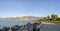 Panorama of Iskenderun city, sea and mountain