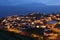 Panorama of the island of Corvo Azores Portugal at night