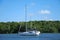 Panorama of the Island of Key Largo at the Overseas Highway, Florida