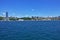 Panorama of Istanbul from the Bosphorus Strait.