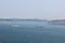 Panorama Istanbul and bosporus. Panoramic view of Istanbul. Europe meets Asia in Istanbul. Horizontal panorama of bosphorus.