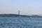 Panorama Istanbul and bosporus. Panoramic view of Istanbul. Europe meets Asia in Istanbul. Horizontal panorama of bosphorus.