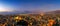 Panorama of Istanbul city at twilight in Turkey.