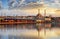 Panorama of Istanbul at a dramatic sunset from Galata, Istanbul, Turkey