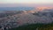 Panorama of Izmir city at sunset, Turkey.