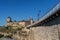 Panorama of Kamianets-Podilskyi Fortress and bridge, Ukraine