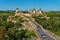 Panorama of Kamianets Podilskyi Fortress in summer, Ukraine