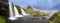 Panorama of Kirkjufell and Kirkjufellsfoss