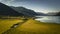 The panorama with Kitzsteinhorn(Tauern Alps) and Zell am See