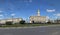 Panorama of the Komsomolskaya Square (Three Station Square or simply Three Stations). Moscow, Russia