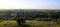 Panorama of Krakow before sunset. View from the Krak Mound.