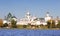 Panorama Kremlin of Rostov the Great, view from the lake Nero