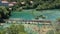 Panorama of Krka waterfalls bridge