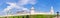 Panorama Kul Sharif Mosque islam and Kremlin Kazan Republic of Tatarstan. Concept Russia Travel Beautiful