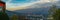 Panorama from La Bastille in Grenoble with Mont-Blanc pic