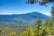 Panorama of La Palma from hiking trail to Pico Bejenado, Canary islands, Spain