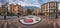 Panorama of La Rambla Street with Joan Miro Mosaic on the Floor,