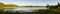 Panorama of Lac du Salagou on a morning in Herault in Occitanie, France