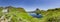 Panorama lacs d`Auyous and Pic d`Ossau in the French Pyrenees