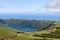 Panorama of Lagoa Verde with Ocean in Background, Sao Miguel, Azores