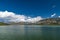 Panorama of Lake Butrint, wild landscape of Butrint area, UNESCO`s World Heritage site in the south of Albania, Europe