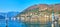 Panorama of Lake Como from Como embankment, Italy