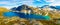 Panorama of the lake Djupvatnet on the road to mount Dalsnibba, Norway