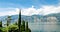 Panorama of Lake Garda from Malcesine town