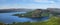 Panorama of Lake Kilpisjarvi and Malla fells in Finnish Lapland