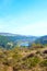 Panorama of Lake Lough Tay or The Guinness Lake. County Wicklow, Wicklow Mountains National Park, Ireland.