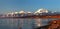 Panorama of Lake Manasarovar and Gurla Mandhata Peak, Western Ti