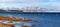 Panorama of Lake Manasarovar in Western Tibet