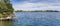 Panorama of the lake near historic city Plon