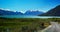 Panorama of Lake Ohau New Zealand