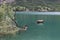 Panorama of the lake of Scanno, in Abruzzo, Italy