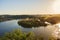 Panorama of lake Slapy near Prague