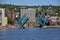 Panorama at Lake Superior in the Town Duluth, Minnesota