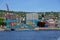 Panorama at Lake Superior in the Town Duluth, Minnesota