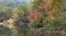 Panorama of the Lake at Unicoi State Park Showing the Fall Color