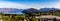 Panorama Lake Wanaka with backdrop of the Southern Alps , in Wanaka, Otago, South Island, New Zealand