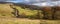 Panorama landscape beautiful vibrant Autumnal English countryside