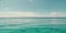 Panorama landscape of empty tropical turquoise sea and sky blue background. Generative AI