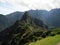 Panorama landscape of Machu Picchu ancient inca citadel historic sanctuary archaeology ruins Sacred Valley Cuzco Peru