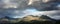 Panorama landscape Snowdonia National Park Wales United Kingdom