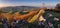 Panorama landscape at sunset - Slovakia Mountain