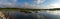 panorama landscape of tidal beds and marshlands in Pawleys Island in South Carolina