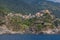 Panorama landscape of the town of Corniglia in Cinque Terre