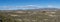 Panorama landscape view of the desert grasslands in the Cabo de Gata region of Andalusia