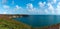 Panorama landscape view of the Emerald Coast in northern France